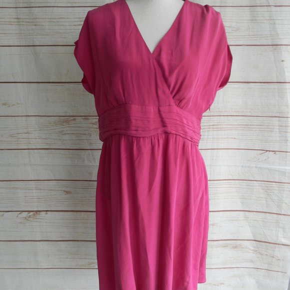 GARNET HILL WM'S 100% SILK SHORT SLEEVE AIRY BREEZY DRESS SZ 14 - Picture 1 of 6